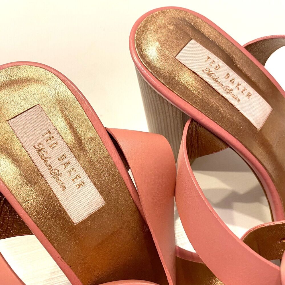 Ted Baker‎ London Milly Women's Pink Block Heels Sandals EU Size 38.5 US Size 8 - Picture 7 of 12